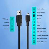 0.8M USB Cable 2.0A Male to Mini B 5 Pin 5P T Port MiniUSB for Devices MP3 MP4 Camera Mobile Phone HardDisk Computer