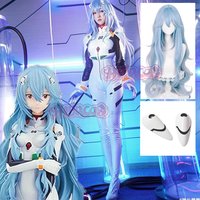 Anime Ayanami Rei Carnival Party Cosplay Costume Sexy Bodysuit Headwear Hand Jewelry Shoulder Armor Woman Set Wig Halloween