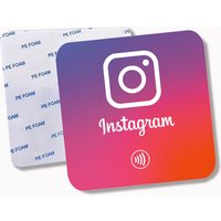 Big Size Square Instagram NFC plate Sign NFC Social Media Plate for Barber Shop Eyelash Nail Shop Decoration