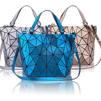 Female Top-Handle Bag Hologram Frosted matte crossbody Bag High quality bucket bag Geometric handbag bolsa feminina