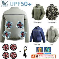 Summer 4 Fans Air Conditioning Cooling Vest Men Women Ultralight Outdoor Jacket Sun Protection Windbreaker Travel Fishing Sports