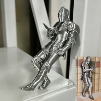 Mittelalterlicher Ritter Buchnische Gepanzerte Buchliebhaber-Figur Fantasy-Bücherregal-Dekoration Einzigartiges Geschenk für Leser