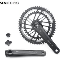 SENICX Road Bike PR3 Crankset 165 170 175mm 46-30T 50-34T 52-36T 53-39T Chainring for Road Folding Bike 10 /11/12 Speed BB24MM