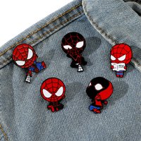 2026 New Creative Cartoon Spider-Man Brooch Handsome Spider-Man Enamel Pin Metal Badge Jewelry Clothing Backpack Accessories
