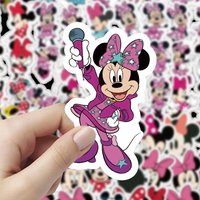 50pcs Disney Cartoon Minnie Mouse Stickers Cute Notebook Phone Fridge Wall Decals Waterproof Graffiti Scrapbooking Sticker