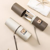 Cute Portable Toothbrush Case Mouthwash Cup Bathroom Toothbrush Holder Outdoor Travel Accessories Toothbrush Toothpaste Box