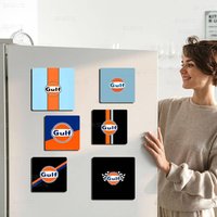 G-Gulf Racing Car Pattern Refrigerator Magnets Personalized Photo Refrigerator Magnets High-end Refrigerator Photo Magnets