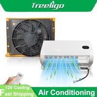 Treeligo 12V Electric Split Air Conditioner for Car Fast Cooling High Efficiency Parking A/C System for Semi Truck Grader