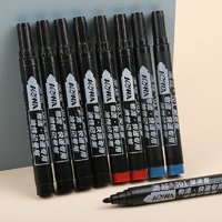 1/3/9pcs Quick-Drying Permanent Paint Marker Pen Waterproof Black Pen for Tyre Oily Markers Signature Pen Stationery Supplies
