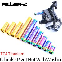 Risque vélo de route vélo avant arrière étrier de frein c-brake Pivot écrou vis de fixation boulon avec rondelle titane M6 x10/15/20/25/30/40mm