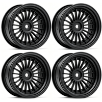 1/10 RC Rally Racing Wheels 12mm Hex Hard Plastic On Road Hubs Rims for 1:10 TT01 TT02 XV01 A959 PTG2 HPI KYOSHO HSP PTG2