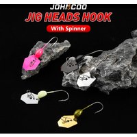 5pcs/pkt Jig head hook with spinner 4.5G lure hook DIY soft lure hook Spinner For Soft Worm Wobbler Lure Fishing tackle