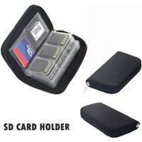 Micro SD Memory Card Case Protector Wallet For CF/SD/Micro SD/SDHC/MS/DS Memory Card With Zipper Mesh Bag Storage Carrying Bag
