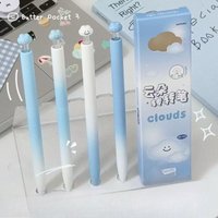 Cure Cute Cloud Twist High Value Rotating Core Gel Pen Niche Quick Drying Brush Title Black 0.5 Kawai Stationery Lovely Supplies