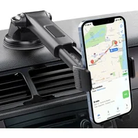 Universal Car Phone Mount Strong Suction Cup Retractable Long Arm 360 Rotatable Dashboard Windshield Mobile Phone Holder Stand