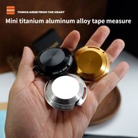 Titan Aluminium Legierung Maßband DIY Hand Messen Werkzeuge Schlüssel Ring Pull Lineal Schlüsselbund Tragbare Messung Einziehbare Lineal
