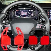 Steering Wheel ABS Carbon Fiber Print Paddle Shift For Seat Leon Cupra 4F 5F MK3 MK4 Ibiza 6F Arona Ateca Leon ST Alhambra
