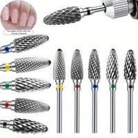 1PCS Tungsten Carbid Nail Drill Bits Electric Manicure Drill Accessory Milling Cutters for Nail Gel Remover Polish Cuticle