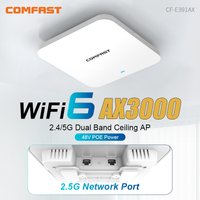 3000Mbps Wireless In-wall AP AX3000 Dual Band Repeater Router 48V POE Access Point 2.5G Network Port Indoor WiFi Amplifier