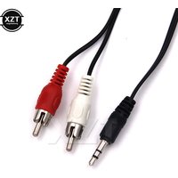 3.5mm Jack to 2 RCA Audio Cables Stereo Male to RCA Male Coaxial Aux Cable For Laptop TV DVD Amplifier Mp3 Speakers 1.2M