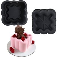 1PC DIY Silicone Baking Moulds Flower Shape Heart Shape Star Shape Cake Dessert Mold High-Quality Material Mousse Cake Mold