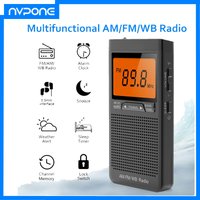 FM AM NOAA Emergency Pocket Radio Portable Weather Radio With Weather Warning Alarm Clock Auto-Search Channels Mini Hand Radio