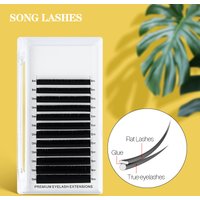 H & l seit 1990 flache Ellipse Wimpern Maquiagem Split Tips Ellipse geformte natürliche Licht magnetische Wimpern verlängerung