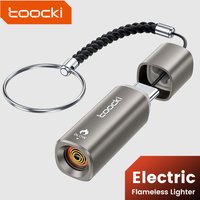 Toocki Mobile Phone USB-C Cigarette Lighter, Windproof Mouth Blow Type, Button Switch Type, Outdoor Fire Igniter