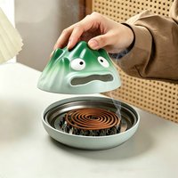 Popular Nordic Hill Monster Incense Burner Multipurpose ABS Iron Mosquito Coil Tray for Minimalist Home Desktop Decor Piece