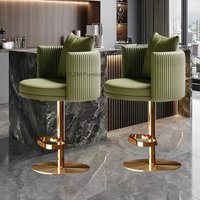 Set Of 2 Adjustable Height Bar Chair Nordic Luxury Premium Comfortable Bar Chair Trendy Living Room Taburetes De Barfurniture