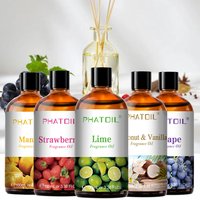PHATOIL Fruit Fragrance Oils Coconut & Vanilla Lime Mango Strawberry Banana 100ml Aromatherapy Fragrance Oils For Diffuser