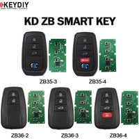 KEYDIY KD ZB35-3/4 ZB36-2/3/4 Smart Key ZB Series Multiple Remotes for KD-X2 KD-MAX Programmer Replacement for Toyota Car Keys