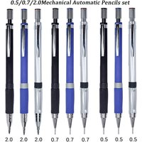 3Pcs/Set Creative 0.5/0.7/2.0mm Mechanical Pencil Set Automatic Pencil Sketch Painting Office Writing Stationery Supply