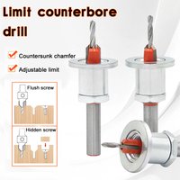 Adjustable Counterbore Drill 10/8mm Durable Carbon Steel Screw Drill Tool For Woodworking