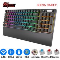 RK ROYAL KLUDGE RK96 Wireless Bluetooth Mechanical Keyboard 96 Keys RGB Tri-Mode BT5.0/2.4G/USB Hot-swappable Gamer Keyboard
