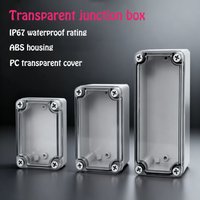 AT transparent cover plastic waterproof junction box outdoor sealed box outdoor power box cable distribution box exposed install