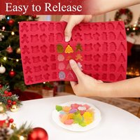 Mini Christmas Molds,Silicone Christmas Tree mold, Gingerbread Man Mini Gummy Mold for Baking Cookies,Pudding, Jelly,Dog Biscuit