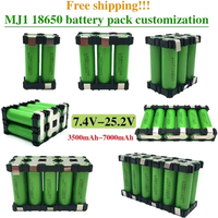 2s1p 3s1p 3s2p 4s2p 5s2p 6s2p 4s1p 8.4v 7.4V 12V 16.8v 18V MJ1 Battery Pack 18650 3500 MAh Battery for 18V Screwdriver Battery