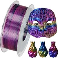 200g Tricolor Filament Silk PLA 1.75mm FDM 3D Printer Filament Triple Color Shiny PLA Multicolor Red Blue Green