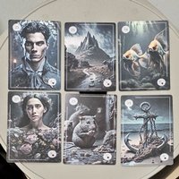 The Moonlight Night Lenormand Oracle Deck - Double-embossed Cardstock 9*6cm 44 Cards Gothic Fantasy Divination Cards