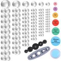 100/120Sets Cover Buttons Kit With Tools Size Buttons To Cover Self Cover Buttons DIY Fabric Cloth Cover Buttons DIY Crafts