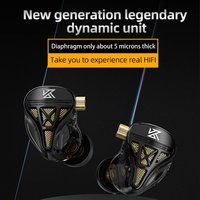 KZ DQS HiFi Dynamic Drivers IEM Earphone,Bass 2pin 3.5mm Sports Music Game In Ear Monitor Headphone for System Singers