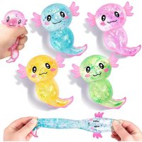 Colorful Salamander Maltose Fidgets Toys Soft Mud Maltose Elasticity Axolotl Fun Squeezing Birthday Supplies Anti Anxiety Gifts