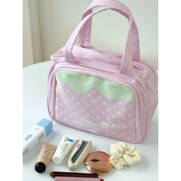2026 New Large Capacity Portable Makeup Bag Travel Toiletry Bag for Women Convenient Storage Organizer Strawberry Design