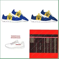 Barbados Flag Sneakers Custom Couple Shoes for Men & Women, High-Quality Casual Sports Shoes
