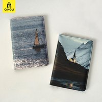 Art Heal the Scenery Passport Cover Women Men Travel Necessities Passport Wallet Multifunction Bank Card Ticket Passport Holder