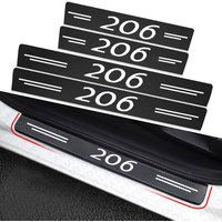 Car Door Sill Carbon Fiber Sticker Threshold Side Anti Scratch Tape Waterproof Decal For 206 Car Accessories Anti-drity