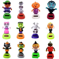 Hot Selling Halloween Car Decorations Solar Dolls Creative Swinging Figurine Car Ornaments Gifts for Children