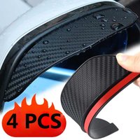 2/4PCS Car Rearview Mirror Rain Eyebrow Carbon Fiber Rain Shield Sun Shade Clear Vision Protector for Auto Mirror Accessories