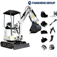 Customized New Model Small Kubota Engine Mini Excavator 1.5 Ton 2 Ton 1 Ton Digger Machine Farm Small Excavator